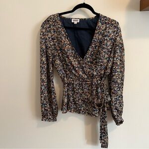 Caralyn Mirand X The Drop Floral Wrap Top